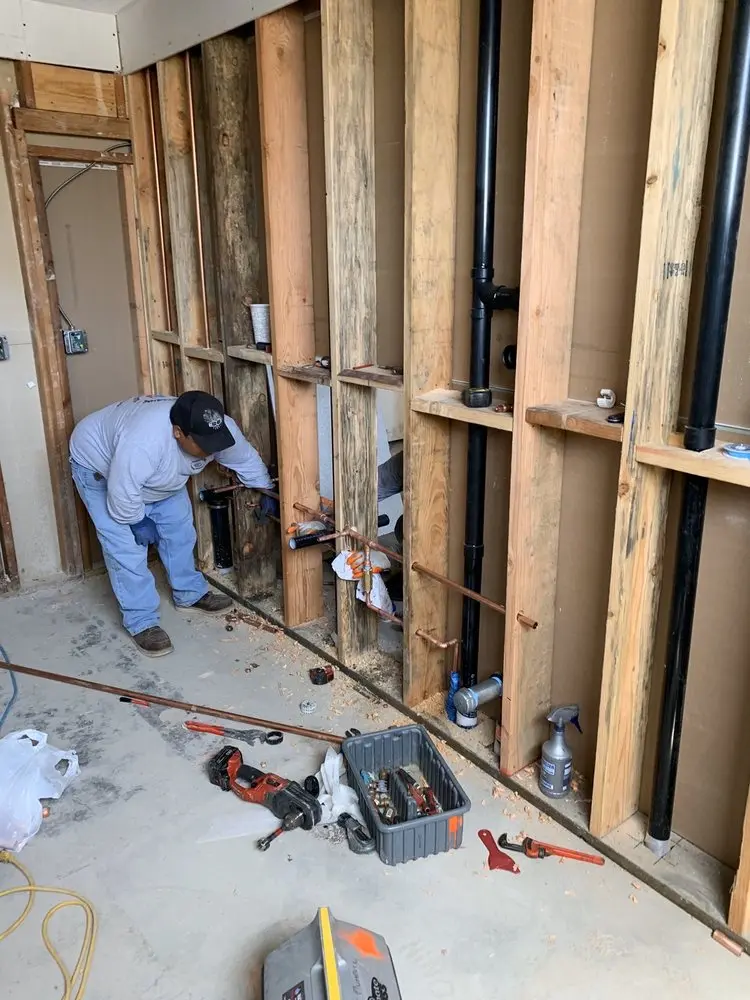 Commercial rough-in plumbing for Water Heater Replacement in Mid-Town Belvedere